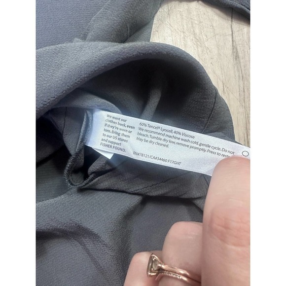 Eileen Fisher grey button blouse blazer - Picture 6 of 7